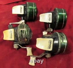 Lot de douze moulinets de pêche vintage Shakespeare Johnson Zebco Speed Cast