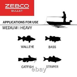 Moulinet de pêche Zebco Bullet Spincast, taille 30, 29,6 pouces par tour rapide