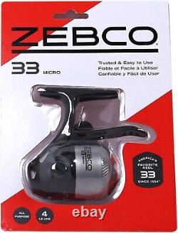 Moulinet de pêche zebco 33 à enroulement fixe, récupération interchangeable à droite ou à gauche, construit