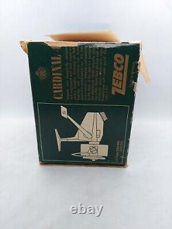 Nouveau beau moulinet vintage Zebco Cardinal 4 dans sa boîte d'origine avec ses papiers