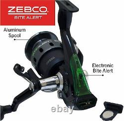 Quantum Fishing Zebco Alert Spinning Reel Et 2-piece Fishing Rod Combo