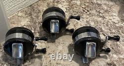 RARE! Moulinets Vintage ZEBCO Modèle 33 BLACK SPINNER. Lot de 3. Circa 1954-1957.