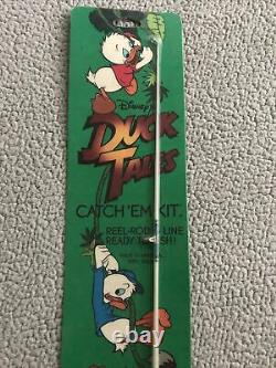 Rare Disney Duck Tails Enfants Pêche Pole Rod & Zebco Reel Catch'em Kit Nip