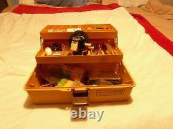 Rare (old Pal Reel) Zebco Et Tackle Box With Lots Of Tackle Inclus