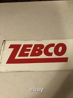 Vintage 1963 Zebco Fishing Tackle Advertising Sign Rare Store Display Reel Cannes