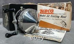 Vintage 1965-1968 Zebco 11 & Zebco 22 Nouveau In Box Made In USA Matching Set