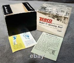 Vintage @1967 Brand New N Original Box Zebco Model 11 Spin-cast Reel Made N Etats-unis
