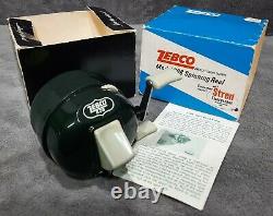 Vintage 1969 New N Box Zebco 808 Spin-cast Reel Original Box+manual Made N Etats-unis