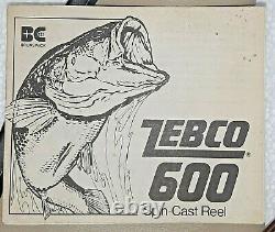 Vintage 1982 Nouveau Dans Le Sac Zebco Modèle 600 Combo Combo Centenaire Rod & Reel No. 2795 États-unis