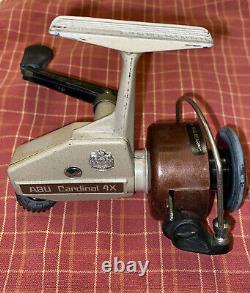 Vintage Abu Cardinal 4x Spinning Reel Difficile À Trouver + Un Cardinal Zebco 6