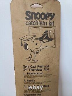 Vintage Snoopy Peanuts Zebco Fishing Set Brand New 1985