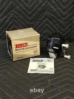 Vintage Zebco 202- 4 Crane Tête Avec Boîte Et Instructions