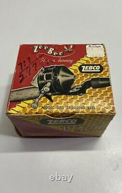 Vintage Zebco 202- 4 Notch Spinner Head Avec Boîte Et Instructions New In Box