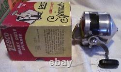 Vintage Zebco 55 Spinner Bobine 11/15/22 Très Lisse Boîte De Travail Papiers X-spool