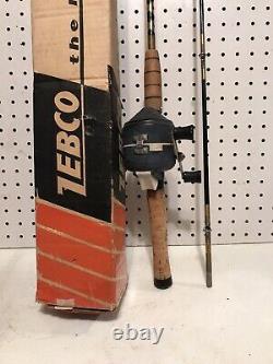 Vintage Zebco 88 Combo Rod & Reel Avec Boîte