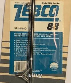 Vintage Zebco 88 Spinning Rod 1984 Nouveau Vieux Modèle De Stock 8880 Combo Usine Scellé