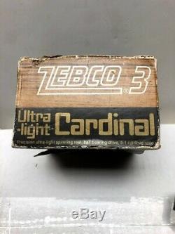 Vintage Zebco Cardinal 3 Moulinet Withbox Ultra-léger Moulinet # 771100