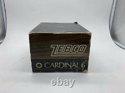 Vintage Zebco Cardinal 6 Spinning Reel-green Avec Boîte Fabriquée En Suède