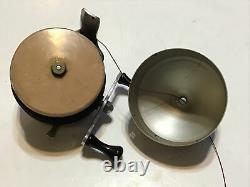 Vintage Zebco Casting Reel 1ère Version Tan Spool Withbox & Papers Lot T11