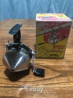 Vintage Zebco Modèle 44 Trigger Spinning Fishing Reel Avec Boîte Et Instructions