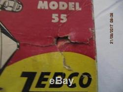 Vintage Zebco Modèle 55 Heavy Duty Spin Casting Fishing Reel With Box