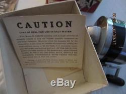 Vintage Zebco Modèle 55 Heavy Duty Spin Casting Fishing Reel With Box