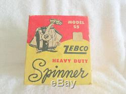 Vintage Zebco Modèle Spinner 55 Boîte D'origine Avec Des Instructions