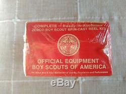 Vintage Zebco Rouge Et Blanc Boy Scouts Of America Moulinet USA Nouveau Scellé