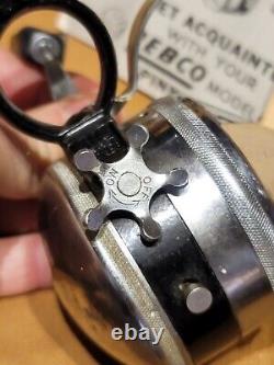 Vintage Zebco Spinner Modèle 44 Pêche Bait Casting Bobine Chrome Nouveau! Jamais Utilisé