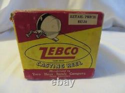 Vintage Zebco & Zero Hour Bomb Company Standard 1st Year Reel In Box Works