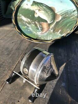 Vtg 1950 Tulsa Zebco 33 Spinner Reel Fishing Made In USA État Incroyable