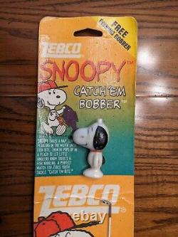 Zebco 1999 Snoopy Fishing Rod Catchem Kit Reel-rod And Line Peanuts 50ème