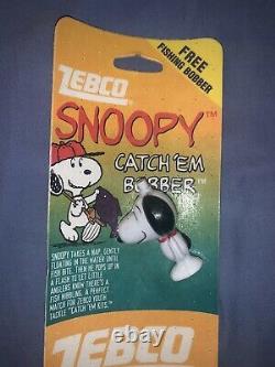 Zebco 1999 Snoopy Fishing Rod Catchem Kit Reel-rod And Line Peanuts 50ème