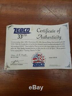 Zebco 33 50e Anniversaire Reel # 530 Sur 1000 Fait Rare Commémorative