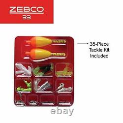 Zebco 33 Micro Spincast Bobine Et Canne À Pêche Combo, 4 Pieds 6 Pouces 2 Pièces Durabl