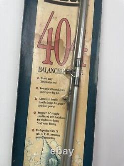 Zebco 404 Canne à pêche avec moulinet Gris Brunswick 1990 NOS Nouveau scellé