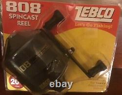 Zebco 808 Spincast Version 20lbs. Nouveau Paquet/5 Leurres Vintage Utilisés