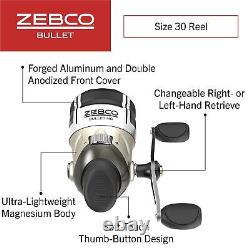 Zebco Bullet Mg Spincast Bobine De Pêche, Taille 30 Bobine, Magnes Ultra-léger