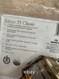 Zebco Classic 33 Bobine De Pêche Dorée Fabriquée Aux États-unis (lot N°19229)