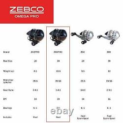 Zebco Omega Pro Spincast Bobine De Pêche, 7 Roulements (6 + Embrayage), Instant Anti-rev