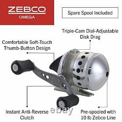 Zebco Omega Spincast Reel And Fishing Rod Combo 6-foot 1-piece Im6 Graphite F
