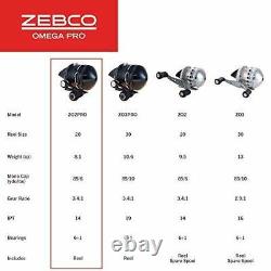 Zebco / Quantum Omega Pro 3sz Sc Reel 10, Noir, Taille Unique (zo2pro, 06, Bx3)