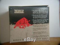 Zebco Red Rhino, 2 Février 2001 Dernière Bobine Construit Etats-unis, Nouveau Dans La Boîte Withcoa. Comment Rare Do