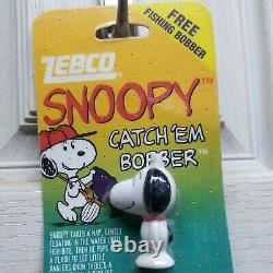 Zebco Snoopy Fishing Pole Catch'em Kit Peanuts Bobber Bobber Plug Brunswick Nouveau