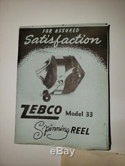 Zebco Vintage 33, Boîte Et Documents. Bateau Gratuit