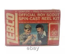 Zebco vintage, kit de moulinet à lancer pour scouts officiels, neuf, ancien stock #2202