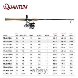 th Stainless Steel Guides and EVA Grip<br/> <br/> Combinaison de moulinet à tambour fixe Quantum Reliance et de canne à pêche, canne en graphite durable avec guides en acier inoxydable et poignée en EVA